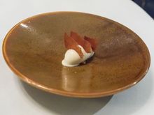 Vanilla ice cream to accompany the chocolate dessert course.