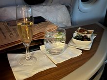 Post-departure drinks and standard snacks. 
