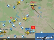 Am I missing something or has this plane entered Russian airspace?