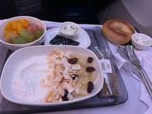 Pre-arrival yogurt and granola. 