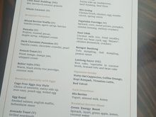 Globalist breakfast menu.