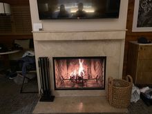 Fireplace - easy to light with bags of wood