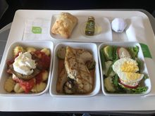 Gnocchi, chicken, salad