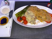 Lobster thermidor - it was pipping hot, which I appreciate. It was okay but didn’t love the mushrooms mixed inside. I would rate this 3rd compared to (1) EVA , (2) SQ