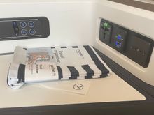 Charging outlets that support USB and plug in outlets.