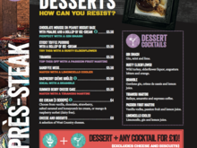 Dessert Menu