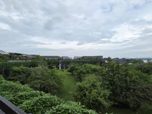 A view from the hotel rooftop near the spa towards the lake and the rest of the resort. Notice how green it is, and you can barely see the pool even though its 80m+ long.