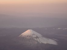 Mt Fuji taken from CX HND-HKG Dec 2019 just after dusk ( also a long haul  equipped 777 on that route rather than regional J so was in mini J cabin)