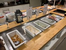 The lunch buffet - appears to be missing some food