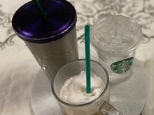 Salted caramel Frappuccino , less sugar & no whipped cream but with more milk , iced water ..