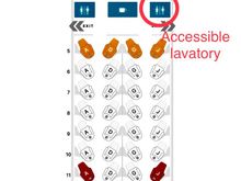 AA 777-300 ER / 77W accessible lav location