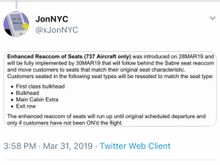 I though this day will never come! Finally AA decided to make it right! No more being bumped from exit row to non MCE seat! 