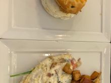 My breakfast order; the omelet was very watery. The sandwich was okay.