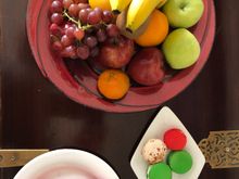 Sofitel Bahrain. 

I’m not a big fan of a fruit bowl because the quality usually leaves a lot to be desired, but this one is the exception. Plus I love the macaroons. 

No room upgrade (which seems weird as it’s empty). 

Hotel is quite fabulous otherwise - Exec club is awesome. Maybe I’m being spoilt because I’m the only one here. But I’m loving it. Tons of food on the buffet - I’m quite impressed. 

Accor Platinum. 