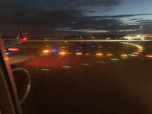 approaching the end of the taxiway at SEA
