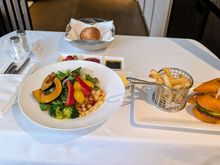 Vegetarian choices in this room-service order.