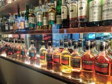 Wonderful collection of liquor in a bar Richard took me into 