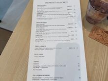 Andaz Doha Salt Road Breakfast Menu