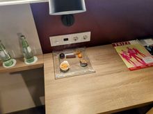 This plate of fruit and snacks was offered to me because I'm a Platinum member of IHG 