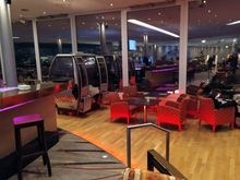 Bar and public area in the resonant lobby of the Hilton Zurich Airport 