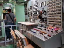 On board the Growler submarine, which is also part of the Intrepid Museum 