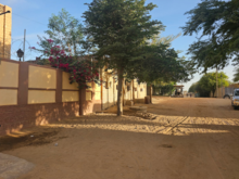 A view up the street (hotel on left)