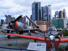 The main deck of the USS Intrepid hosts an interesting collection of aircraft 