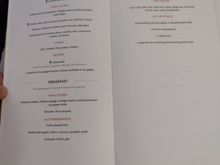 Menu AC92 YYZ-SCL Business class Dec 2022