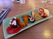 Canapés in the lounge. 