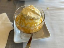 Sundae with the brownie in the background. 