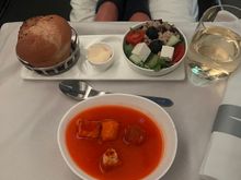 I've never seen a tomato soup this colour - almost neon. 