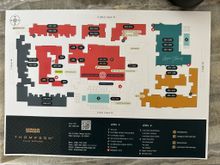 Map of the property. Upper Stories area as well as the apparently standard rooms in yellow are still under construction.