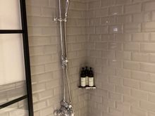 Shower with overhead + handheld - over tub combo 