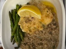 Fish. No bueno. Asparagus was very good. 
