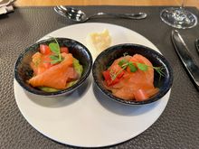 Smoked Salmon , minuscule portions at the Buffet 