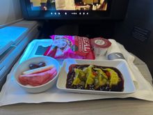 Decided to try the gyoza. As noted above, too much sauce and very salty. Less sauce would greatly improve the snack. 