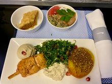 Club Europe band 3 afternoon grazing platter (chicken shish with mezze), smoked salmon and couscous, baklava