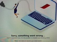 The “no PNR” error page 