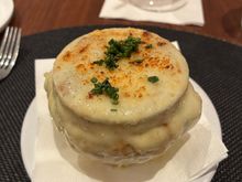 French onion soup…a bit messy but fantastic if you’re a fan of melted cheese!