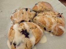 Blueberry scones for “dessert.”
