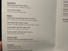 Had the soup, and `cape Malay chicken, both served luke warm