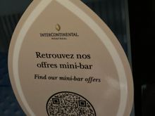 You can have the minibar stocked ..... more on this later 