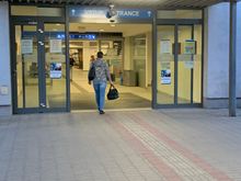 Into the station