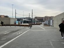 Tram stop from terminal