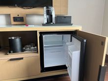 Guest room refrigerator.