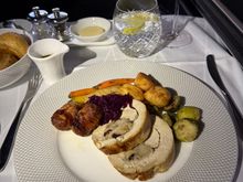 Christmas dinner - very nice, turkey was a little dry but all the accompaniments were great, much much better than the business class turkey dinner I’d had earlier in the month.