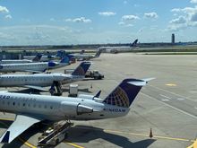 View looking out the ORD E/F lounge