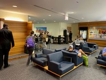 Interior of the Swissport lounge.