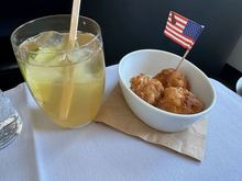 Special snack before meal for CPH-ATL inaugural