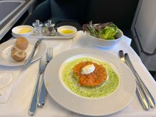 Loch Fyne smoked salmon - caviar, avocado, wasabi dressing